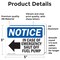 Signmission In Case Of Emergency Shut Off Sign With Symbol, 5 in W x Rectangle, Vinyl Decal OS-2PACK-NS-D-35-L-13662 - alternate 3